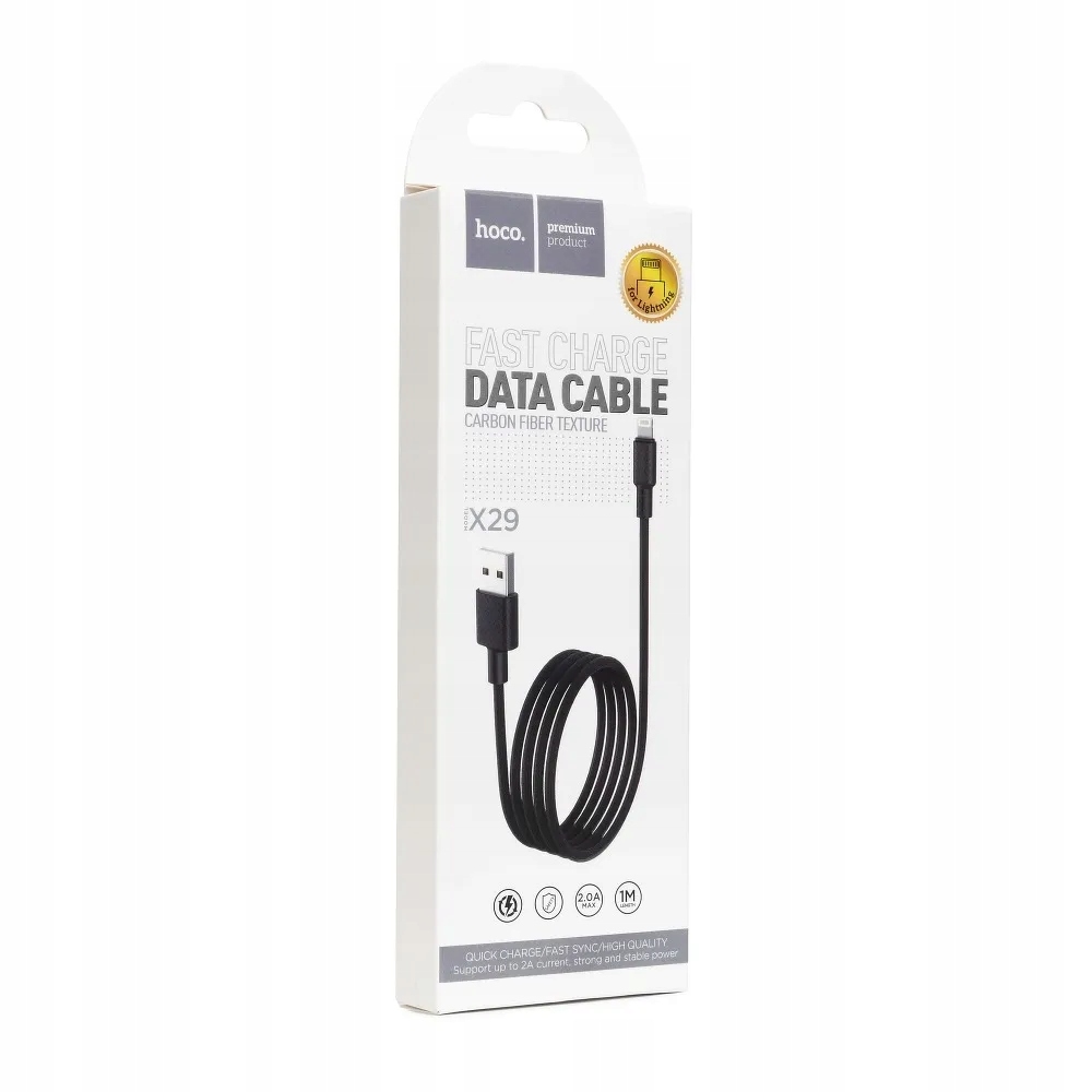 HOCO kabel USB do iPhone Lightning 8-pin 1m czarny