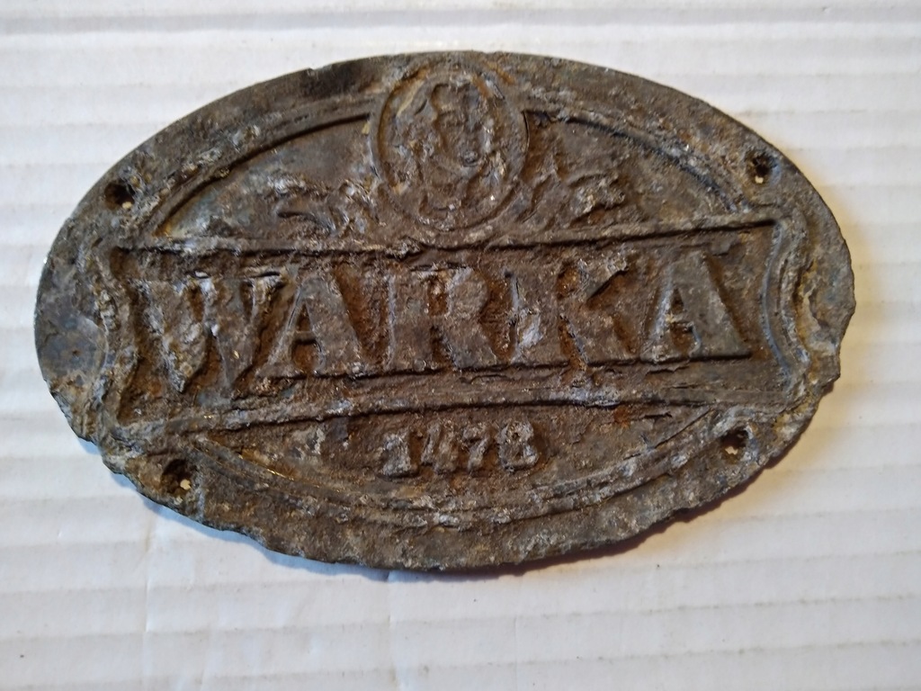 WARKA 1478 - TABLICZKA Z METALU .PRL.