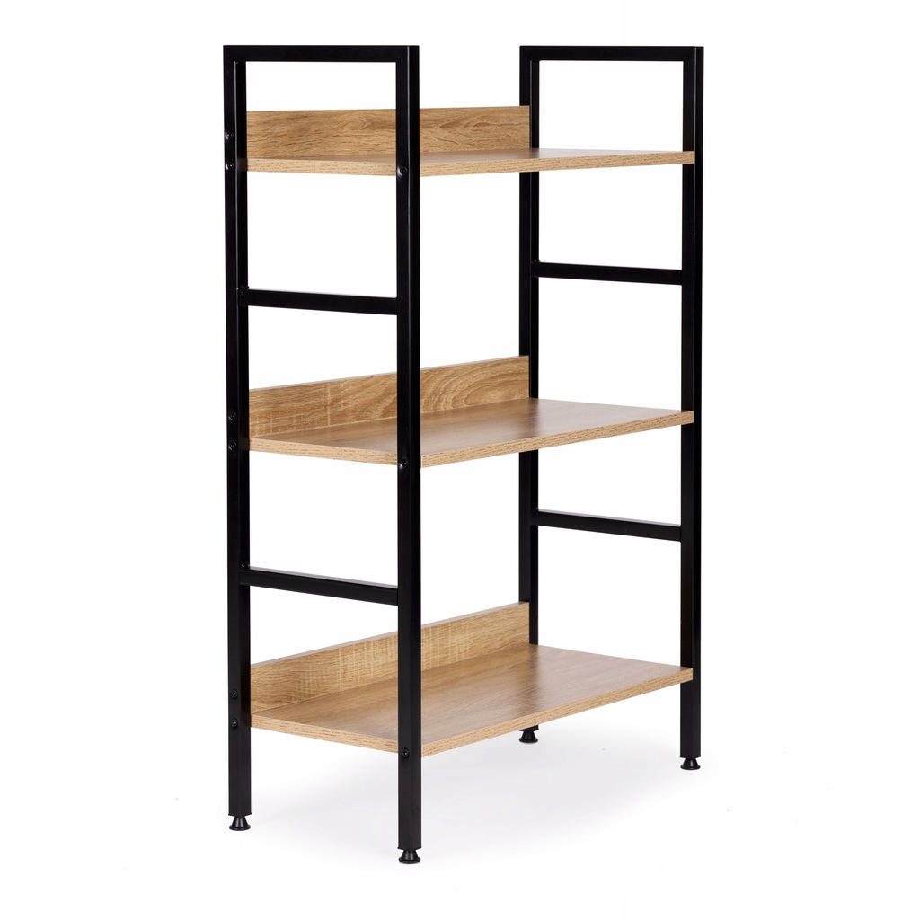 Regał ModernHome 60 cm x 93 cm x 27,5 cm czarny OUTLET