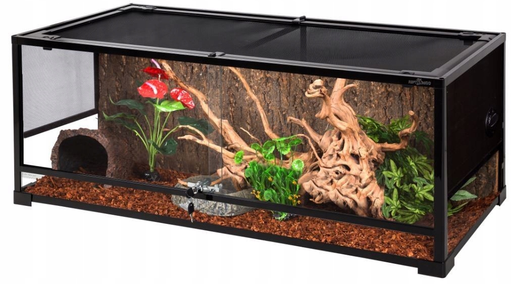 Terrarium Dla Węża Zbożowego Z Wyposażeniem TERRARIUM DLA AGAMY, ŻÓŁWIA, WĘŻA RK 120X45X45CM - 7595067700
