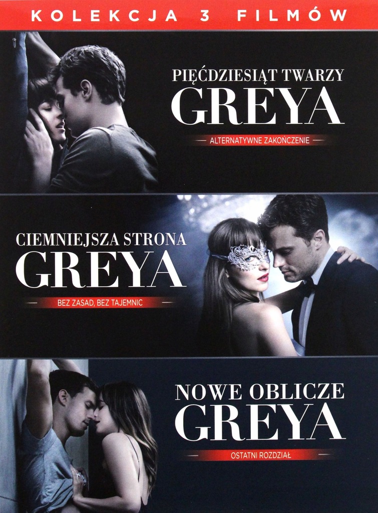 Kolekcja Piecdziesiat Twarzy Greya 3dvd 7423947242 Oficjalne Archiwum Allegro
