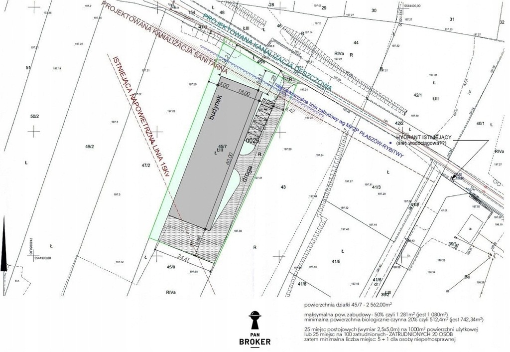 Działka, Kraków, Podgórze, 2562 m²