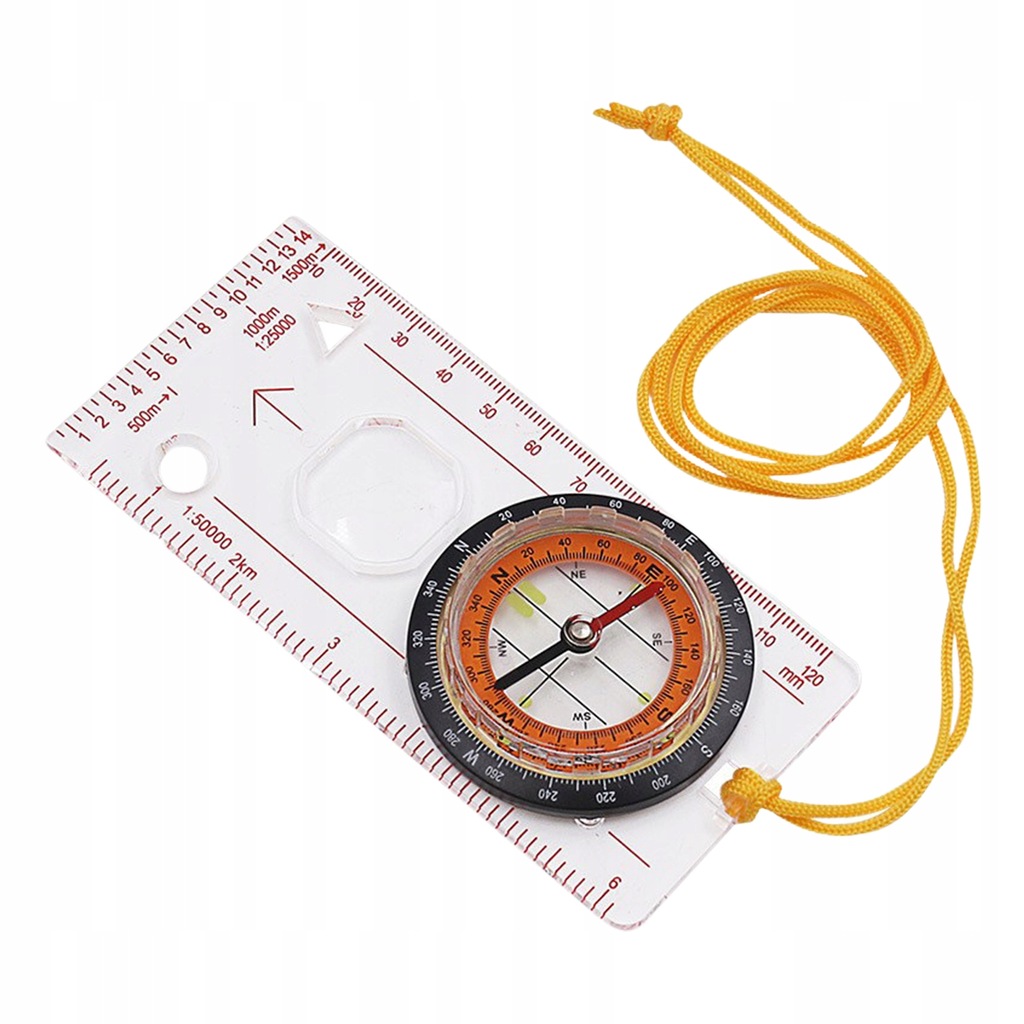 Hiking Camping Outdoor Compass Ruler Cross-country