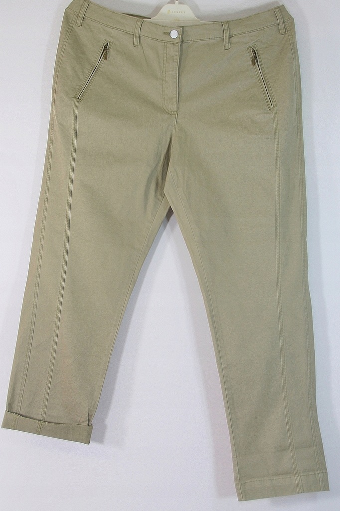 Spodnie zielone oliwka stretch Bawłna R 50/52