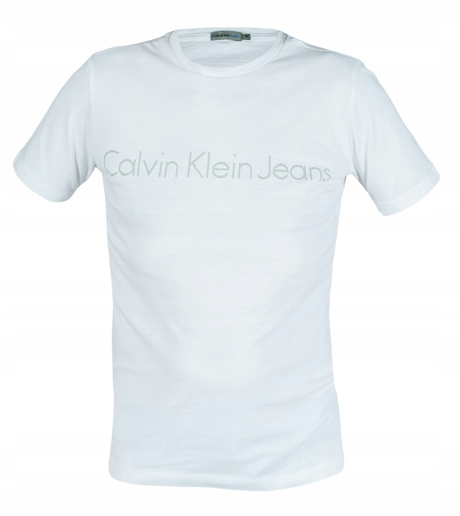 CALVIN KLEIN JEANS T-shirt męski CK napis biały S