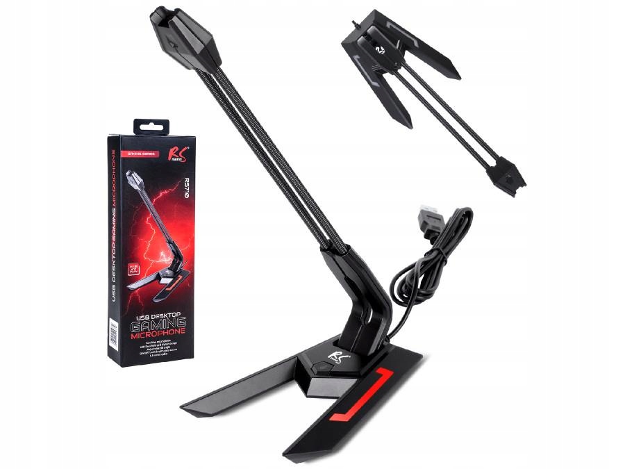 Mikrofon gamingowy NanoRS RS710 USB LED YouTube st