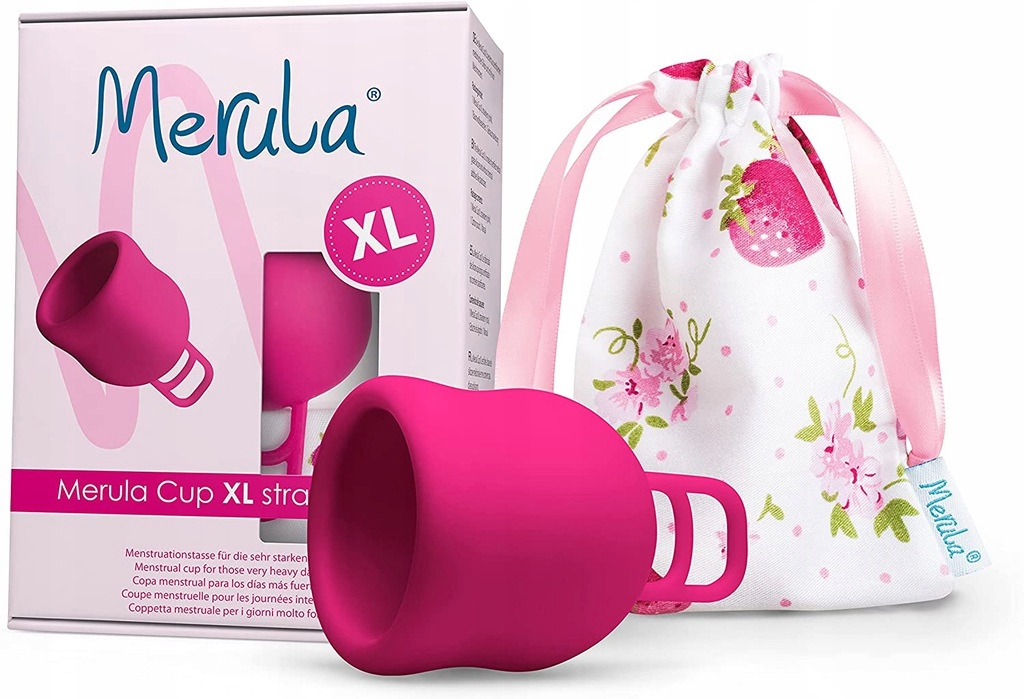 DUŻY Kubeczek menstruacyjna MERULA CUP XL -różowy