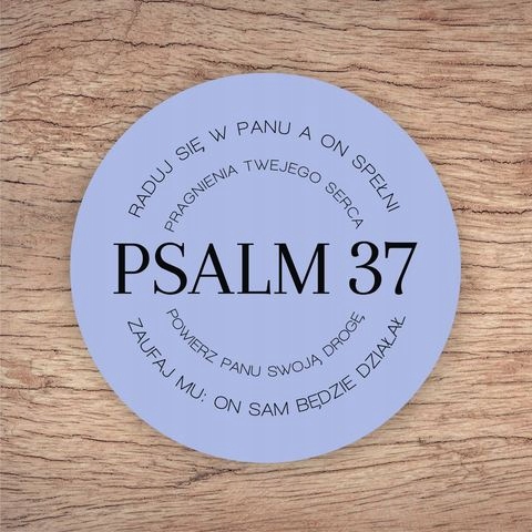 Podkładka korkowa okrągła - Psalm 37