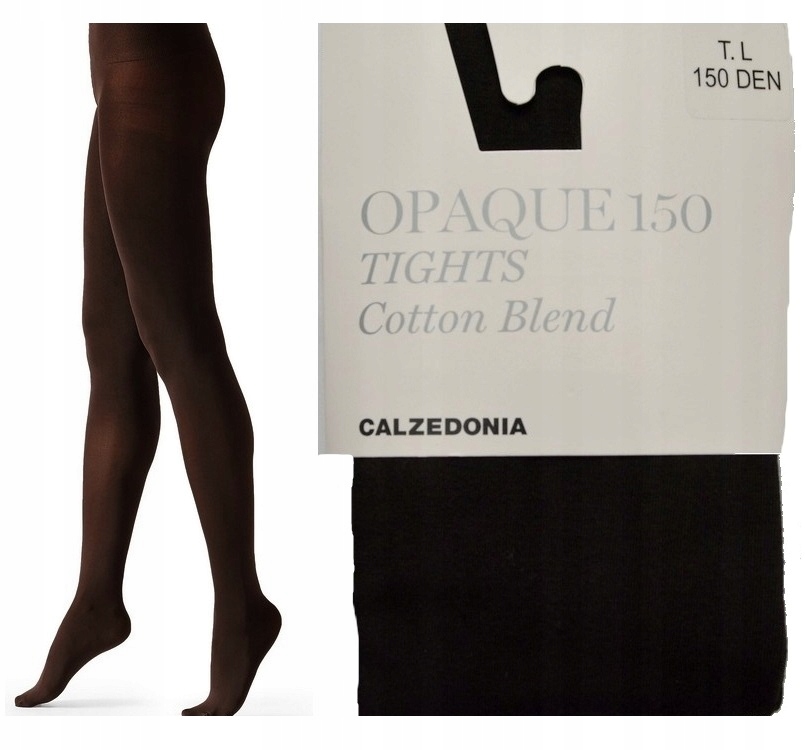 Rajstopy CALZEDONIA OPAQUE 150 DEN Ciemny Brąz L