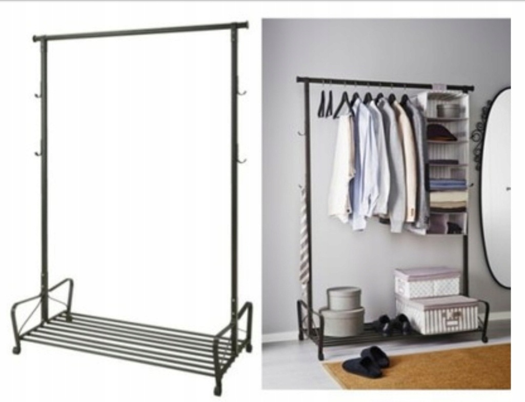 Ikea Knapper Biale Lustro Stojace Z Wieszakiem 24h 7415510215