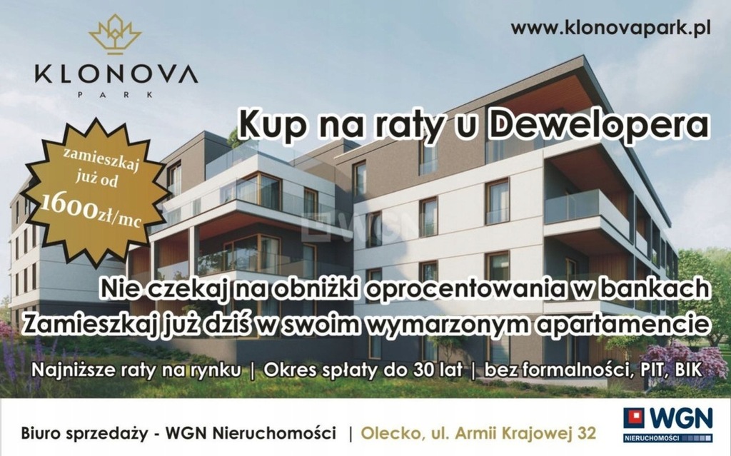 Mieszkanie, Olecko (gm.), 59 m²
