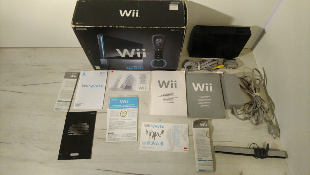 Konsola Nintendo Wii RVL-001 Czarna Pudełko