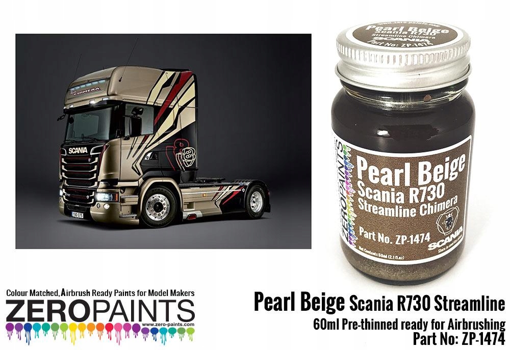 Zero Paints 1474 Pearl Beige Scania R730 / 60ml