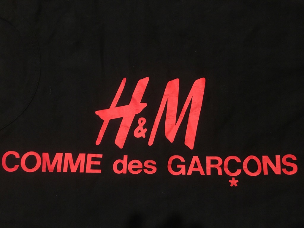 COMME DES GARSONS H&M czarny t-shirt