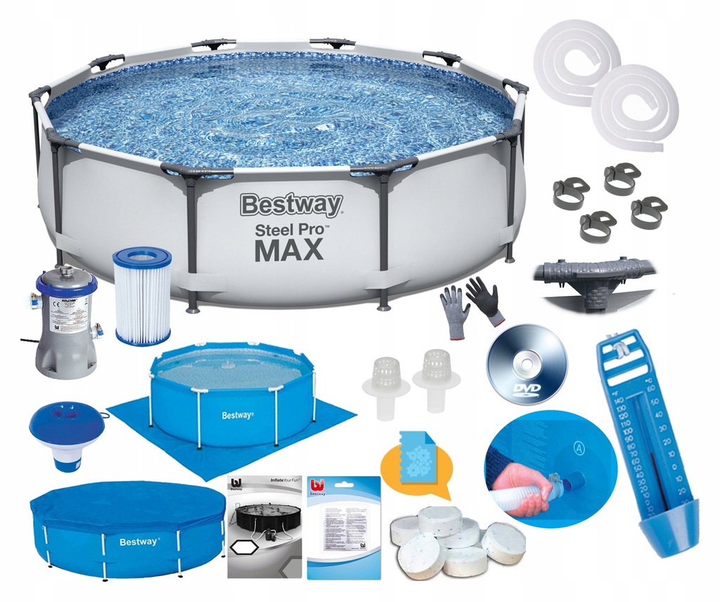 BASEN BESTWAY OGRODOWY STELAŻOWY 305x76 22w1 MAX - 12335062401 ...
