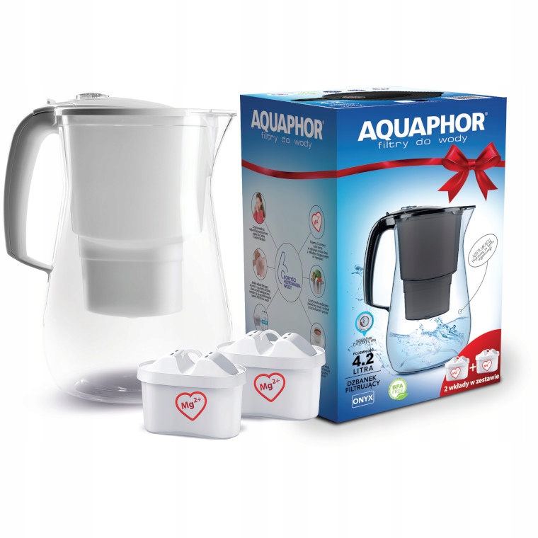 Dzbanek filtrujący Aquaphor ONYX 4,2L BIAŁY + 2 Mg 12186865749 oficjalne archiwum Allegro