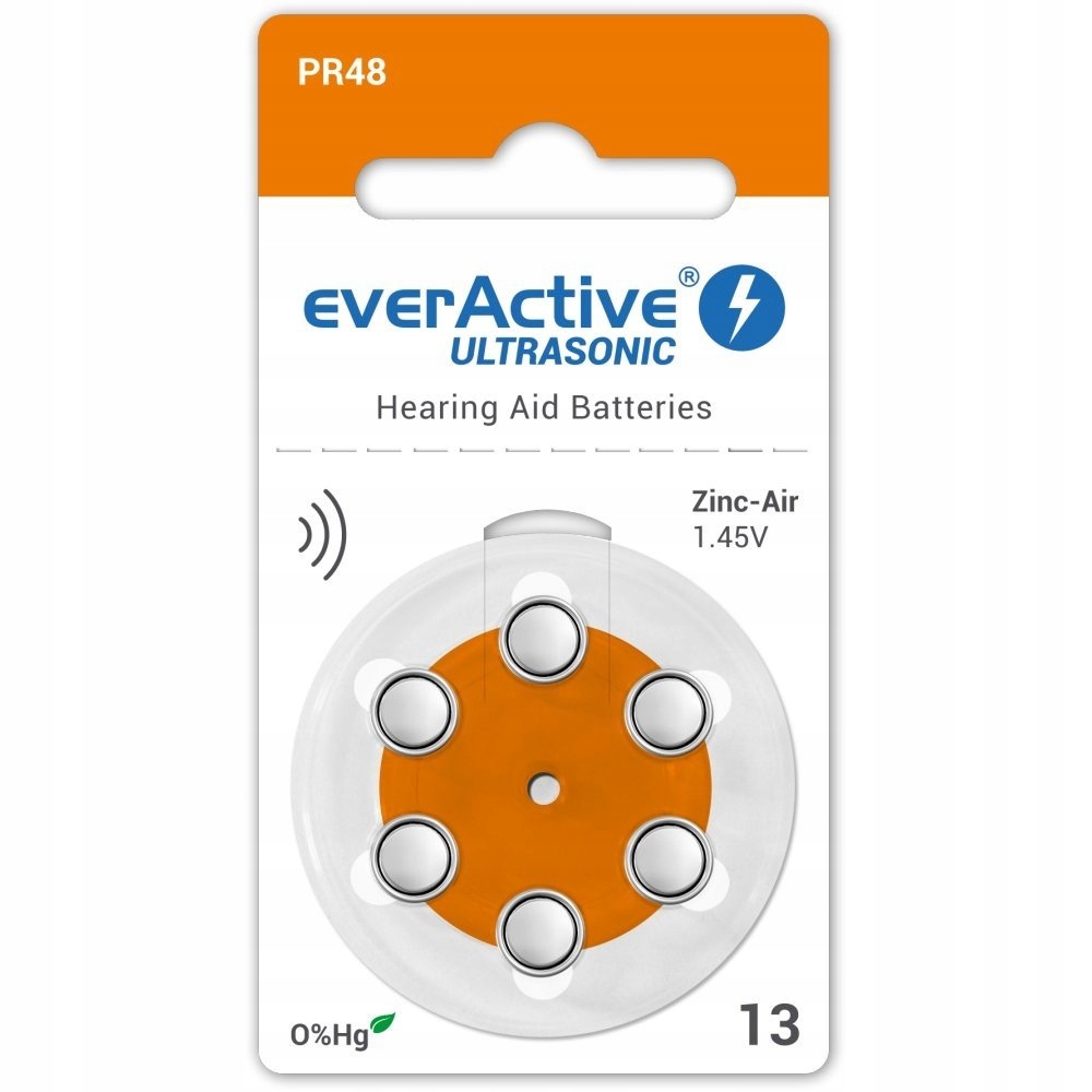 * Baterie do aparatów słuchowych everActive 13