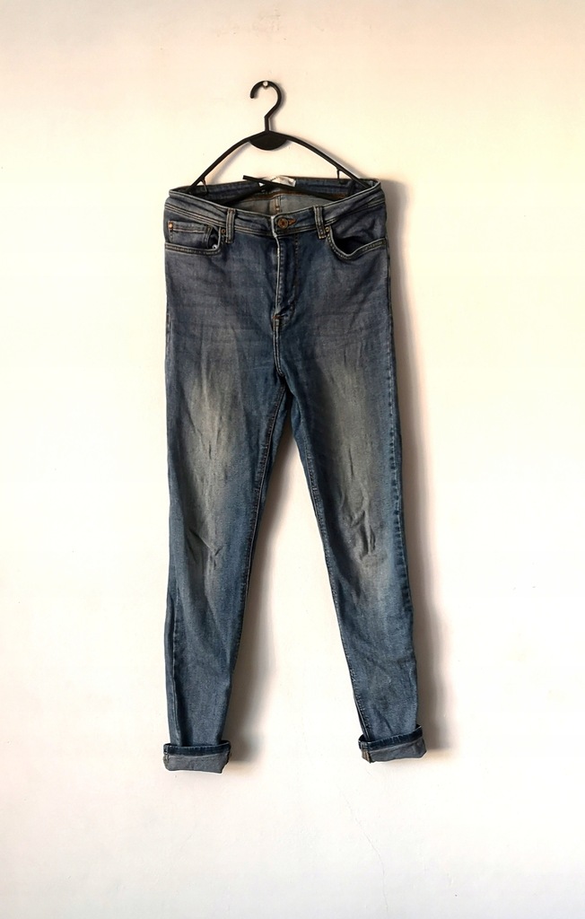 spodnie rurki jeansowe gładkie jeansy mango 38 m