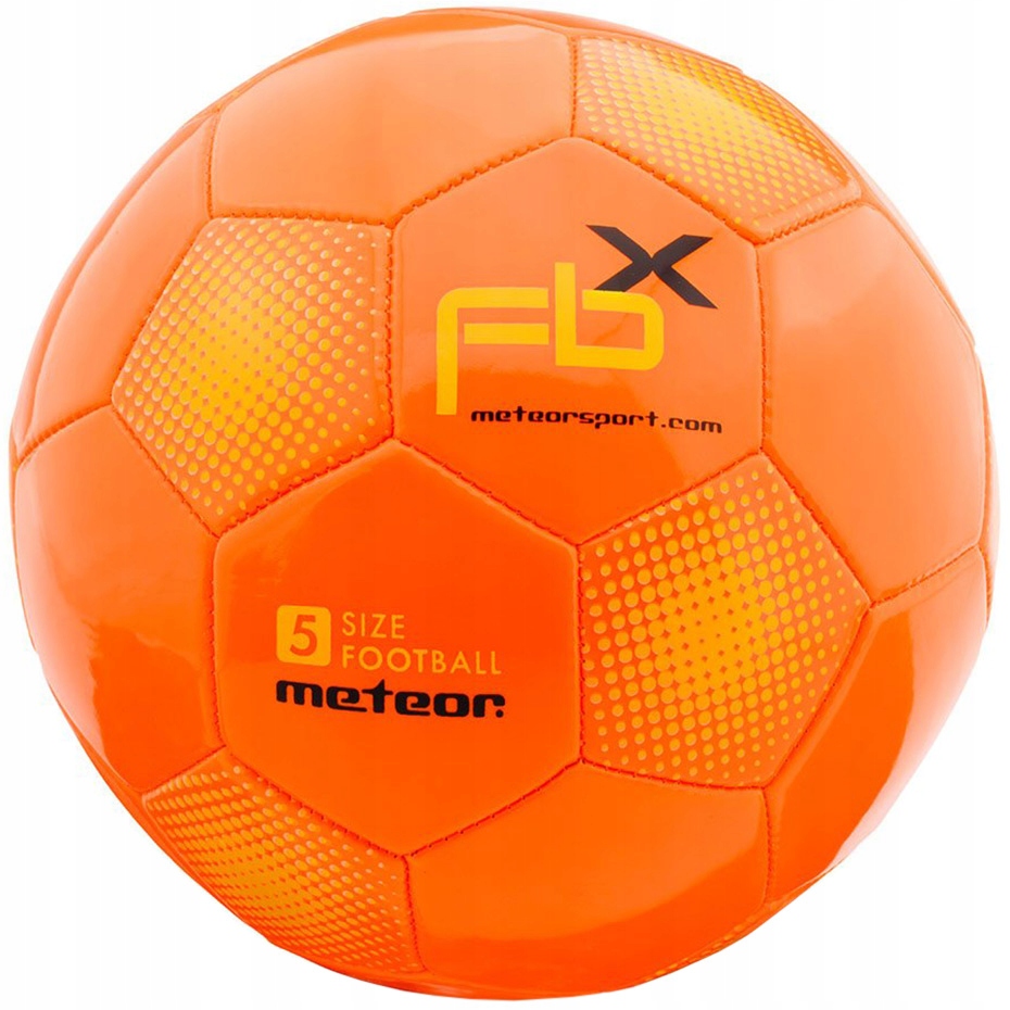Piłka nożna Meteor FBX 5 37002 r.5 pomarańczowa