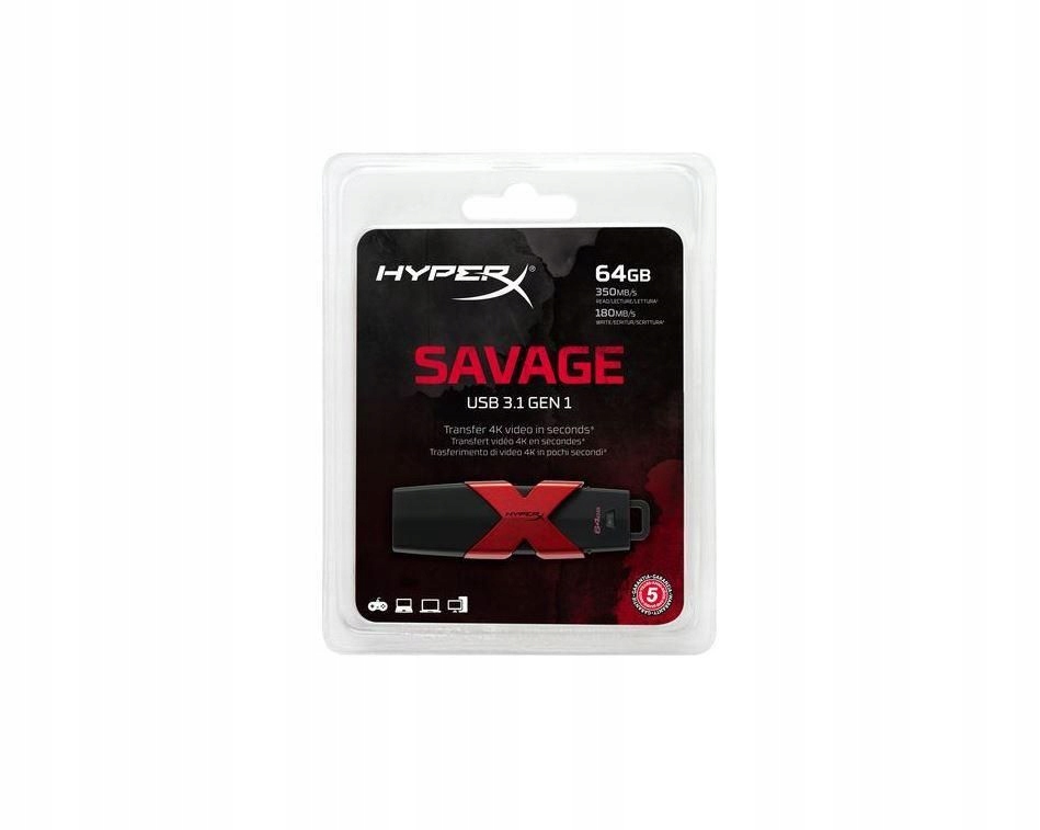 KINGSTON Pendrive Kingston HyperX Savage 64GB USB