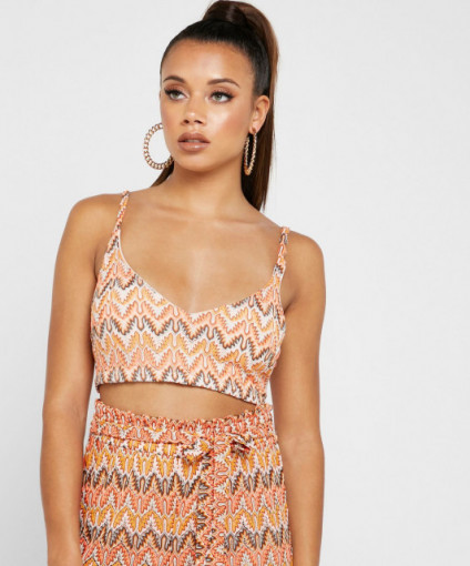 P0D128 MISSGUIDED__MC6 TOP RAMIĄCZKA PRINT__XXS