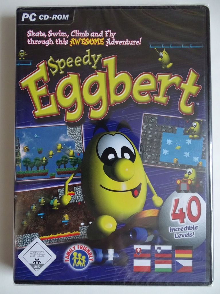 PC CD-ROM Software eGames Speedy Eggbert - 40 INCREDIBLE LEVELS