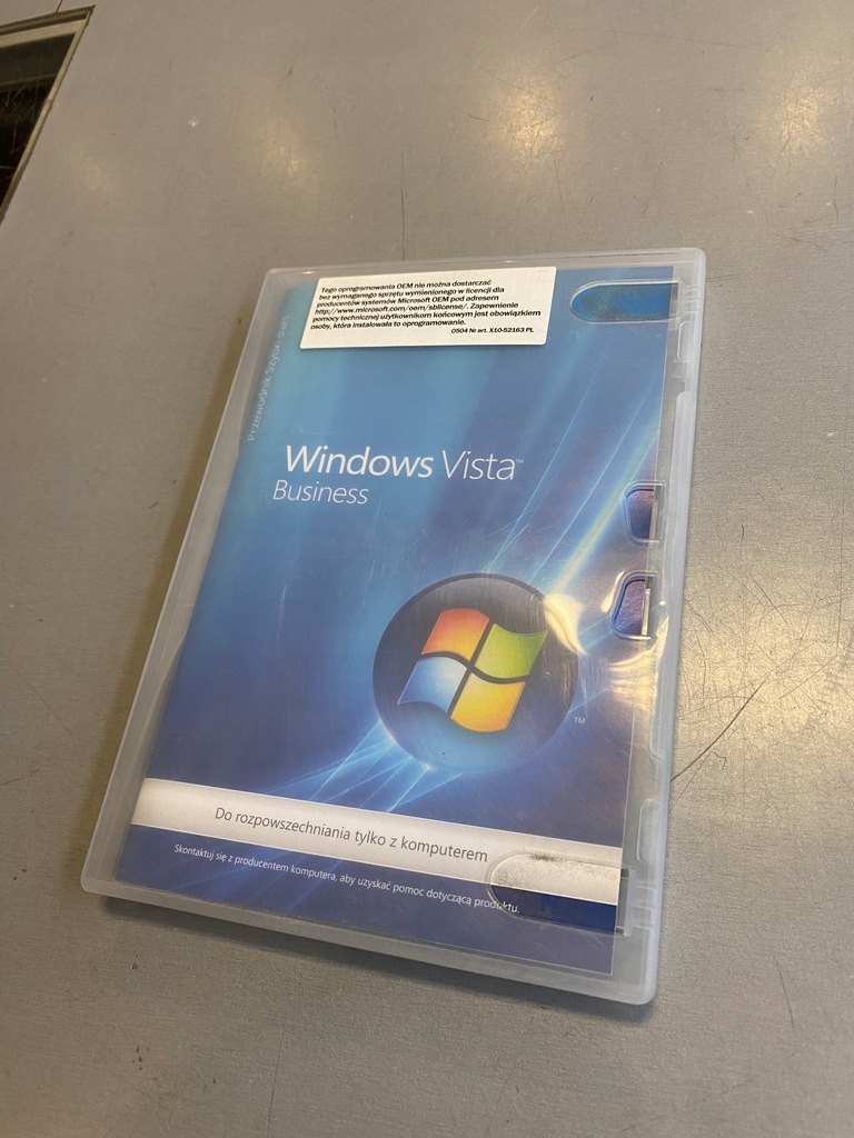 Windows vista business opakowanie klucz płyta OEM