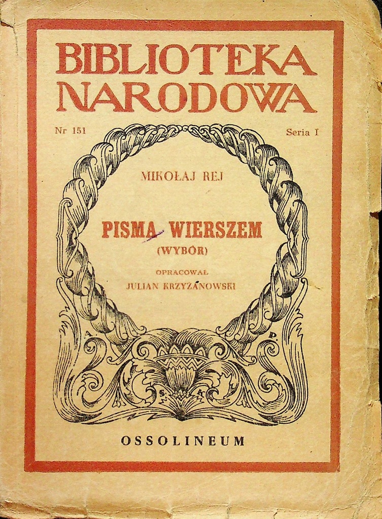 Mikołaj Rej Rej Pisma wierszem 12872404835 oficjalne archiwum Allegro
