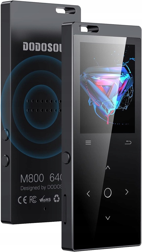DODOSOUL Odtwarzacz MP3 64GB, odtwarzacz muzyki z Bluetooth 5.2 radio FM