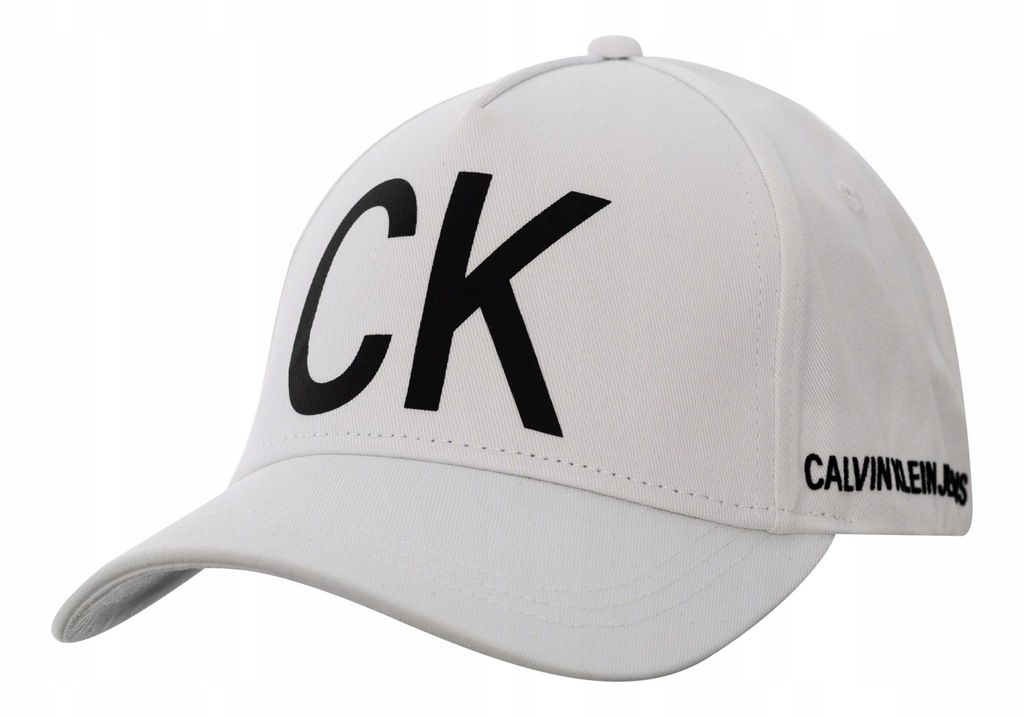 CALVIN KLEIN CZAPKA Z DASZKIEM J CK JEANS M WHITE