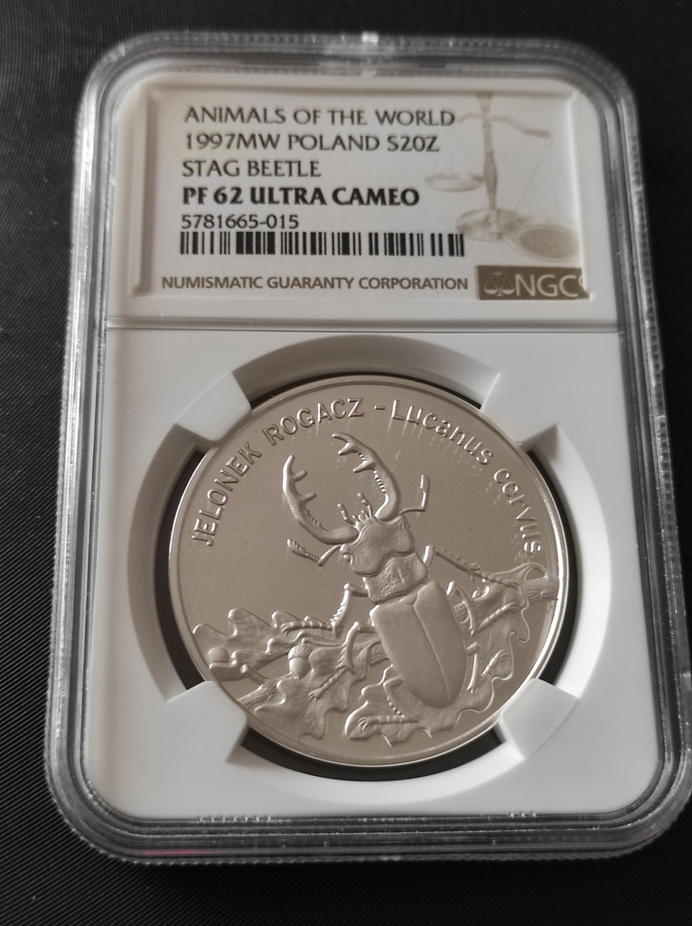 20 ZŁ JELONEK 1997 GRADING NGC PF 62