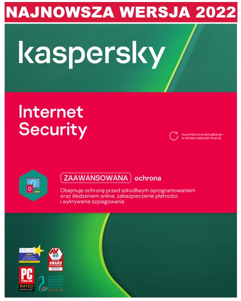 Kaspersky Internet Security 2PC / 1Rok KONT