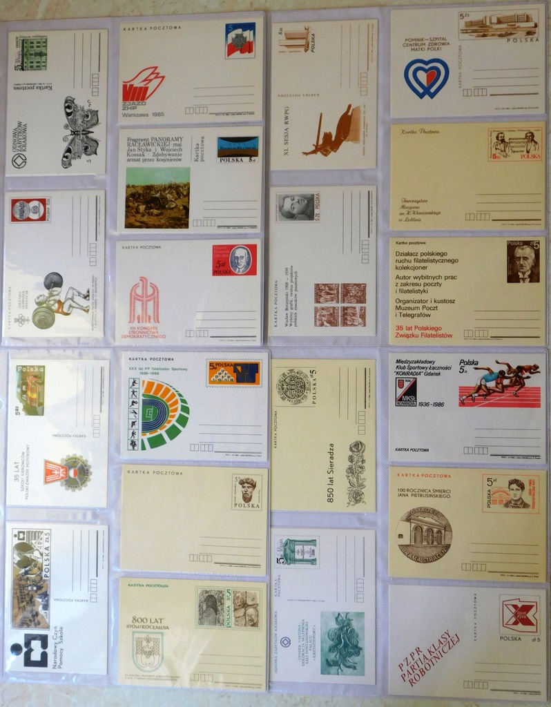 Polska - Cp karty pocztowe 1985 - 95 (216 szt.)