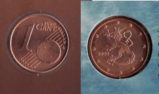 FINLANDIA 2005 1 EURO CENT Z ZESTAWU