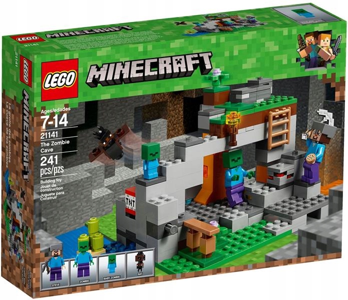 KLOCKI LEGO MINECRAFT 21141 JASKINIA ZOMBIE 241 EL