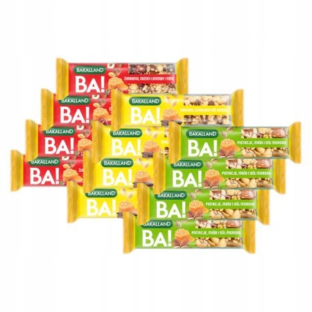 Bakalland BA! Batony Nuts mix smaków 12x30g