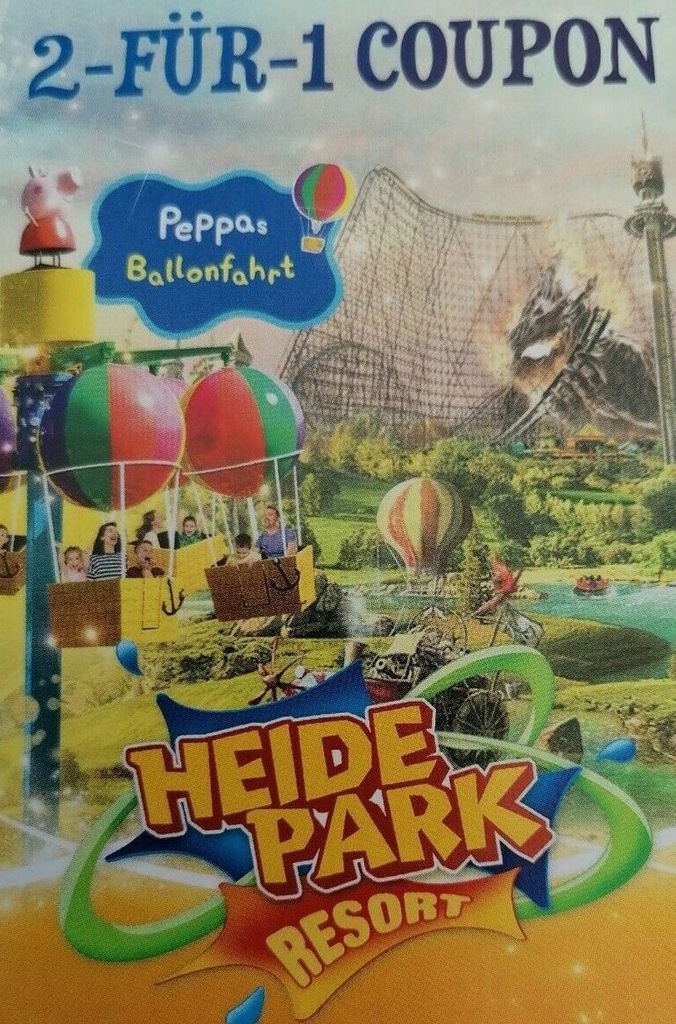 Heide Park kupon Talon voucher 2 za 1