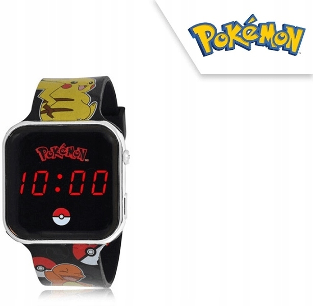 Zegarek cyfrowy Pokemon LED z kalendarzem POK4322