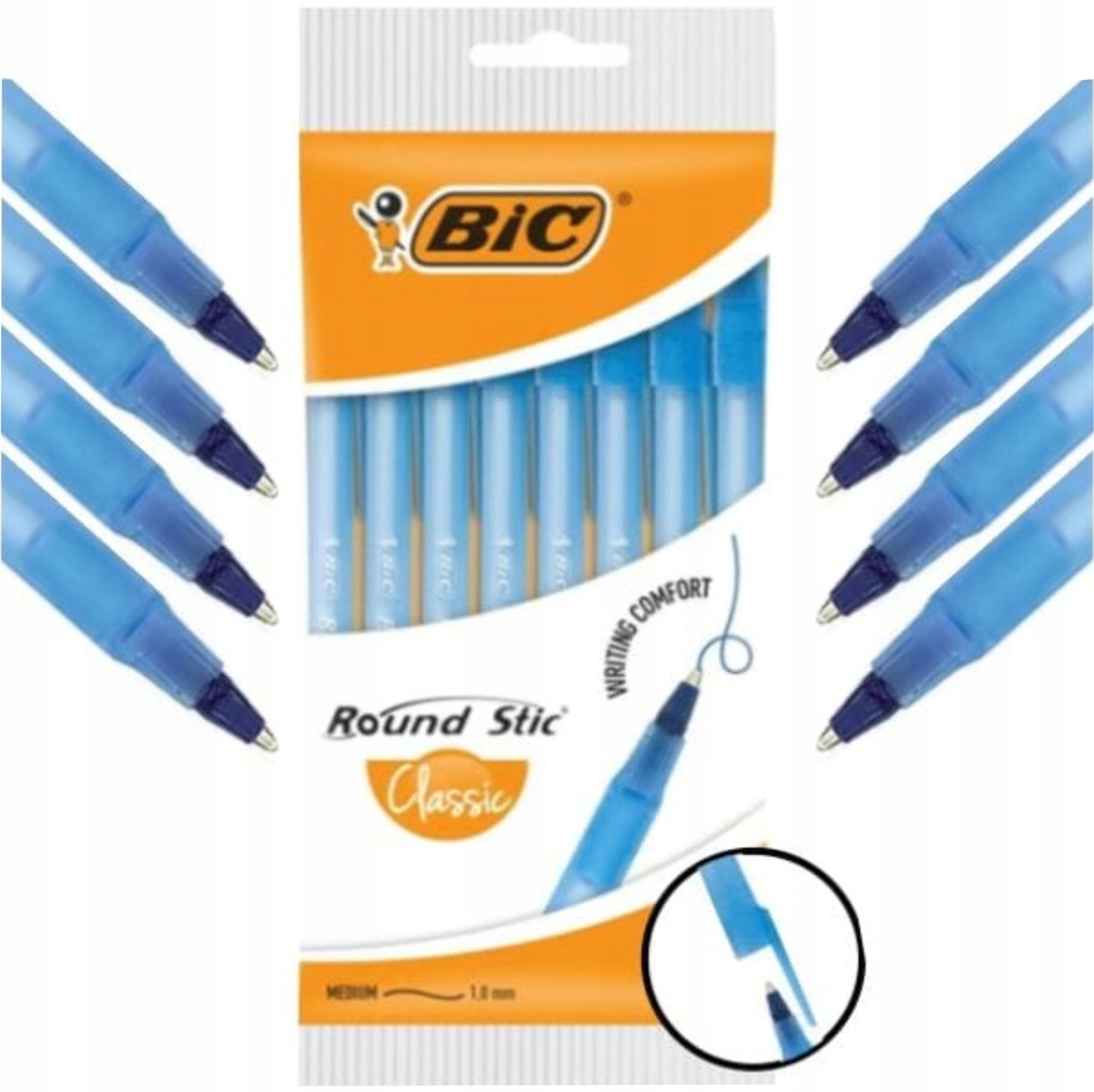 Długopis BIC Round Stic Classic Niebieski 8 sztuk