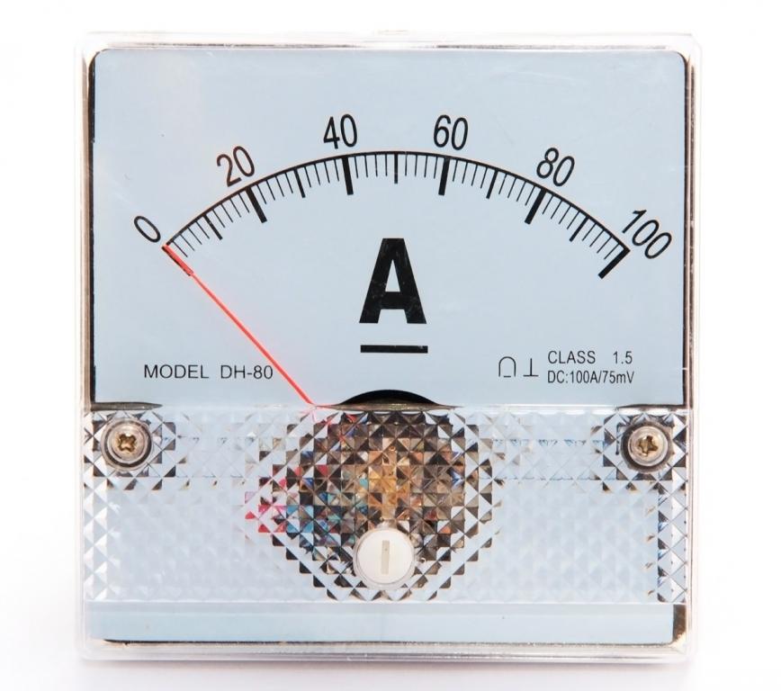 Panelowy amperomierz analogowy 100A DH-80