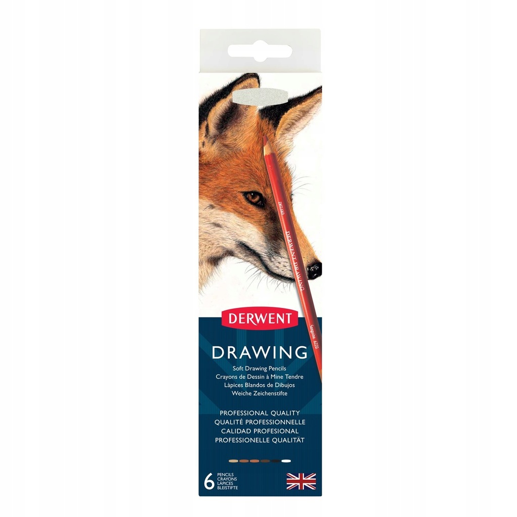 Zestaw kredek Derwent DRAWING 6 TIN