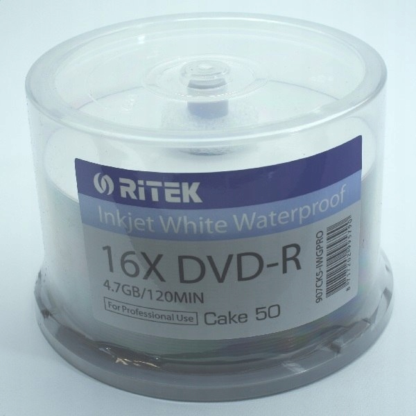 TRAXDATA RITEK DVD-R 4,7GB 16X E-L WHITE WATERPROO