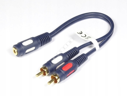 rozgałęźnik Jack 3,5 mm - 2 x RCA / TRI 12175
