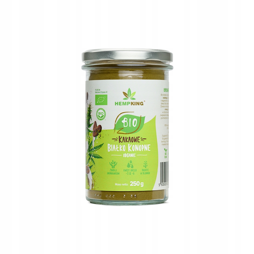 Białko konopne Kakaowe BIO Hemp King 250 g
