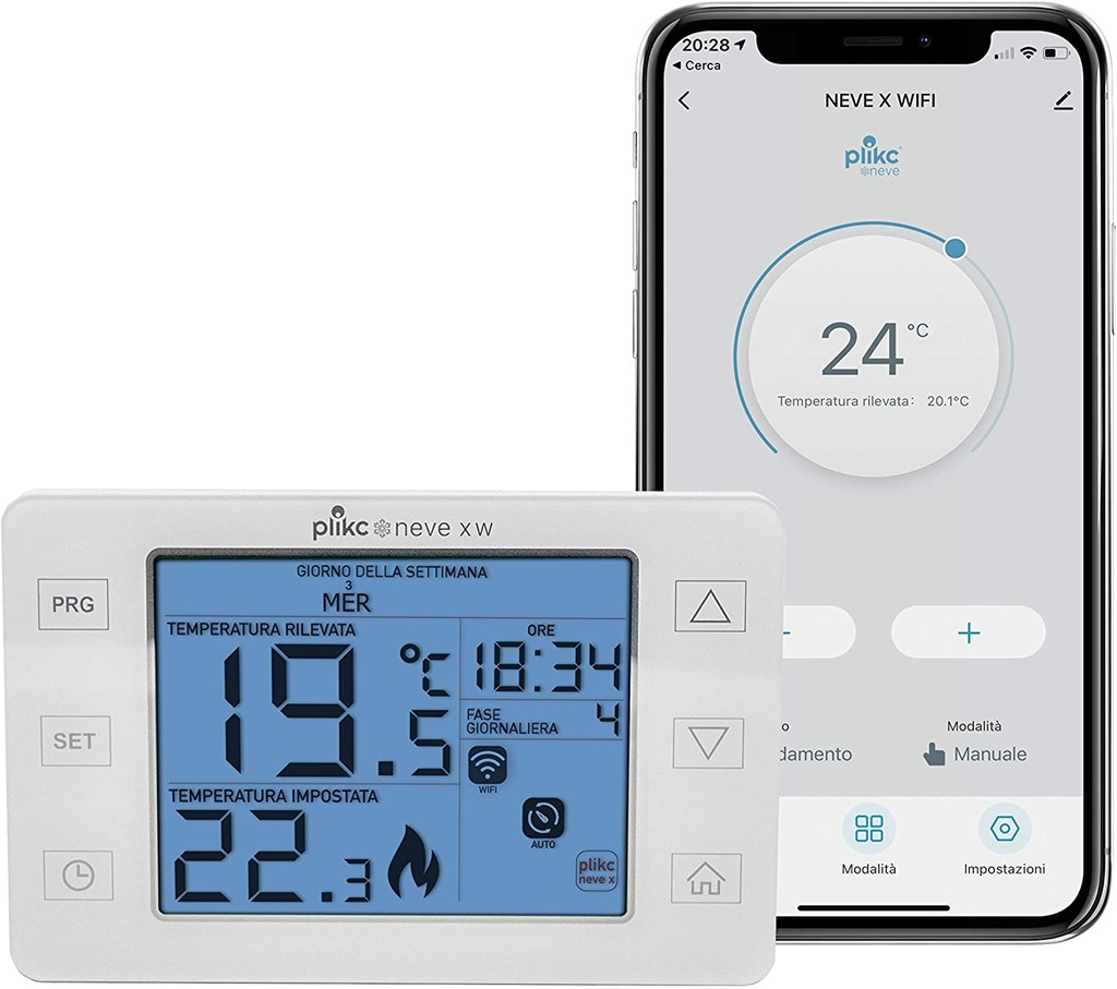Plikc NEVE X W WiFi Dwwuzakresowy cyfrowy termostat