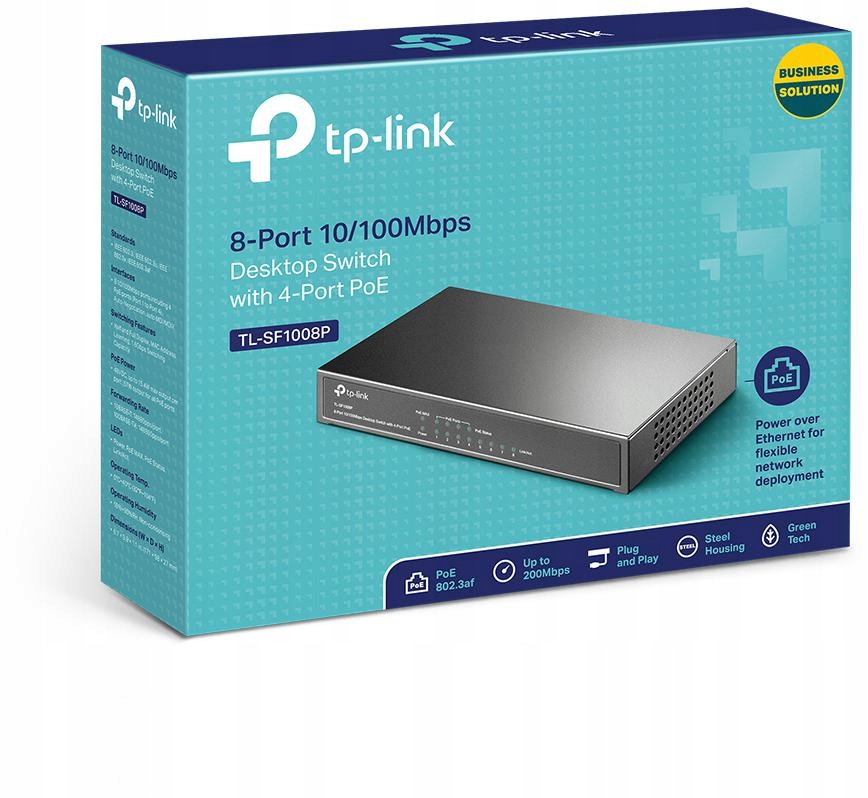 Купить КОММУТАТОР TP-LINK SF1008P MAC UTP 8 ПОРТОВ 4 POE: отзывы, фото, характеристики в интерне-магазине Aredi.ru