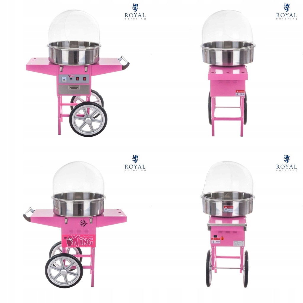 MASZYNA DO WATY CUKROWEJ DUŻA MISA 52 cm Z WÓZKIEM - 5869448786