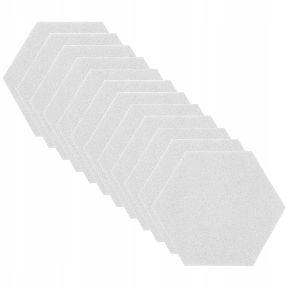 Hexagon Sound Insulation Board Decor White 12 Pcs