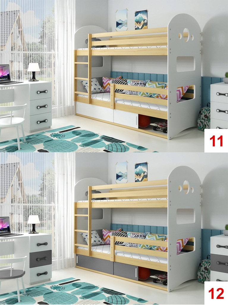 Купить Кровать Доминик двухъярусная 190х80 + каркас матраса: отзывы, фото, характеристики в интерне-магазине Aredi.ru