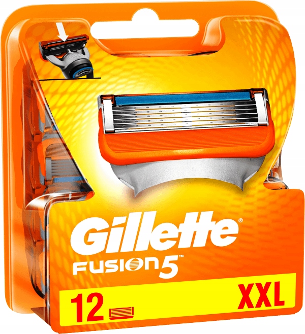 ORYGINALNE WKŁADY OSTRZA NOŻE GILLETTE FUSION x12